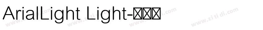 ArialLight Light字体转换